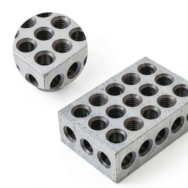 YKWYKW Precision Steel Gage Block Set 1-2-3 Drillblock with 23 Holes-4