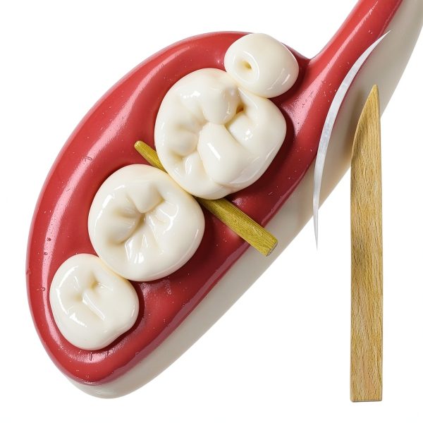 Omnia One Dental Wooden Matrix Wedges Medium White & Green Pack of 100-2