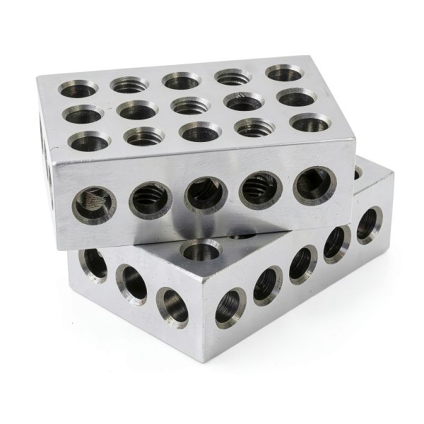 YKWYKW Precision Steel Gage Block Set 1-2-3 Drillblock with 23 Holes-1