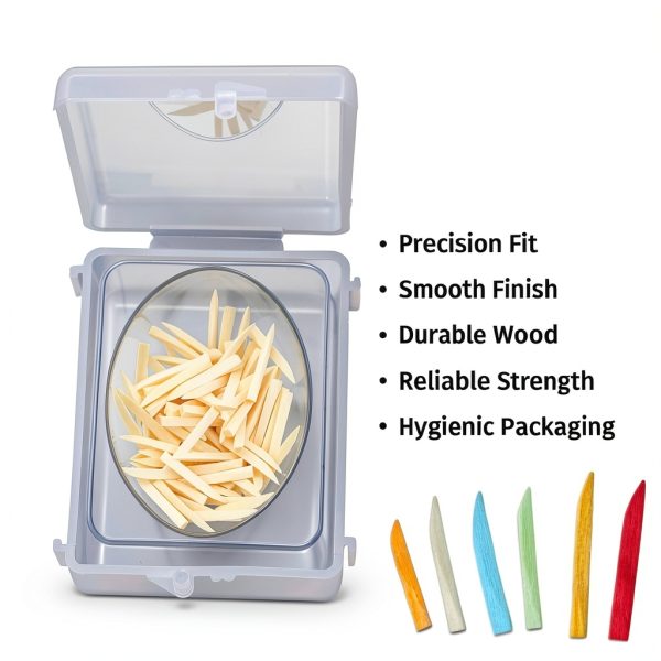 JEVOLVE Dental Wooden Wedges Assorted Sizes Crafting Supply-1