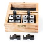 Thomletha V-Block Set with Clamps – 0.0002in Accuracy, Steel, 2‑Piece-0