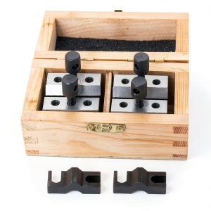 Thomletha V-Block Set with Clamps – 0.0002in Accuracy, Steel, 2‑Piece-0