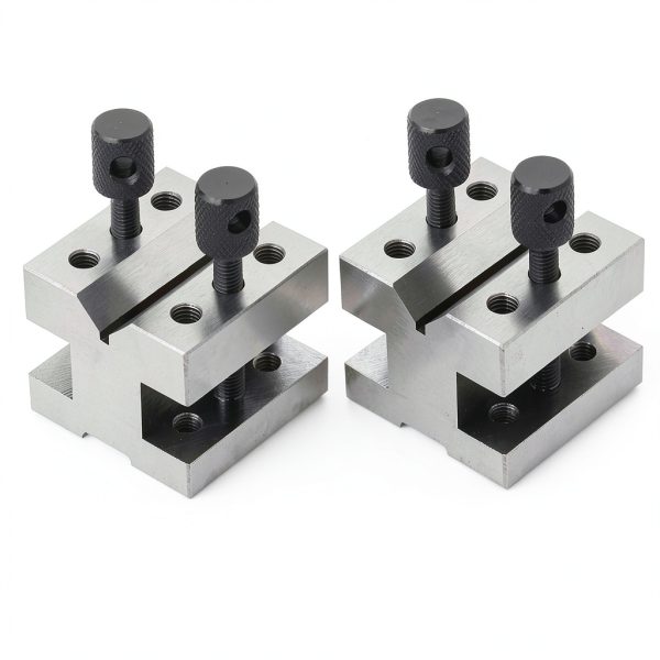 Thomletha V-Block Set with Clamps – 0.0002in Accuracy, Steel, 2‑Piece-3