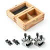 Thomletha V-Block Set with Clamps – 0.0002in Accuracy, Steel, 2‑Piece-1