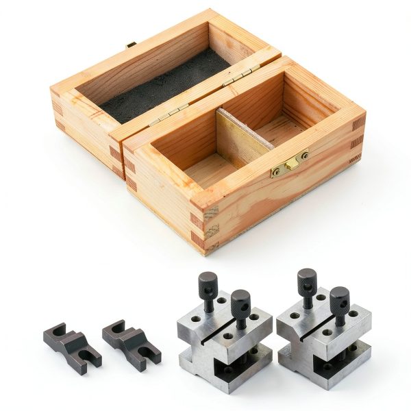 Thomletha V-Block Set with Clamps – 0.0002in Accuracy, Steel, 2‑Piece-1