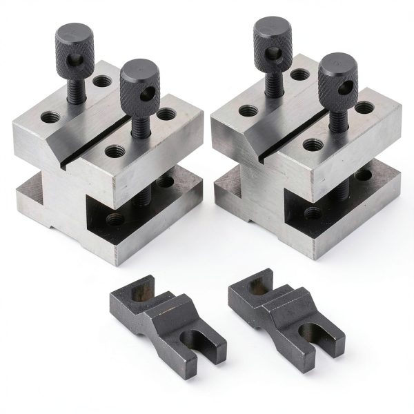 Thomletha V-Block Set with Clamps – 0.0002in Accuracy, Steel, 2‑Piece-6
