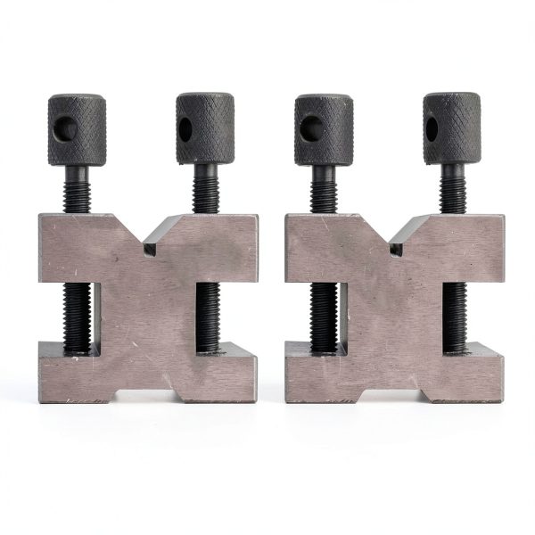 Thomletha V-Block Set with Clamps – 0.0002in Accuracy, Steel, 2‑Piece-5