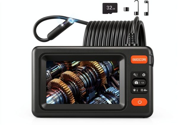 VXGDOE AH43‑1 4.3" HD Camera with 16.4ft Semi‑Rigid Borescope, 8 LED-0