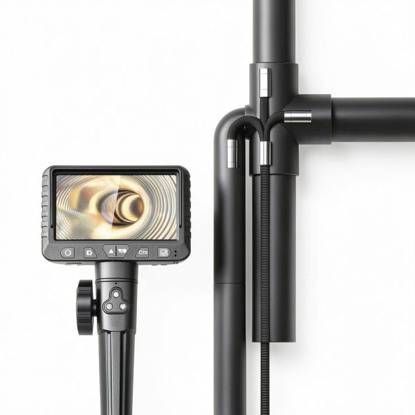 DXZtoz Two-Way Articulating Borescope with 0.33in Camera 5.5ft Display-1