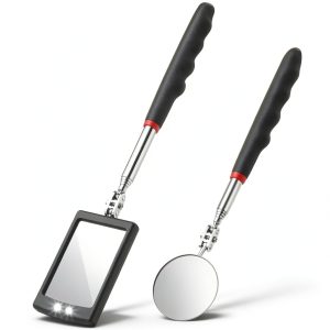 Frienda Lighted Telescoping Inspection Mirror 2 Piece LED Extension-0