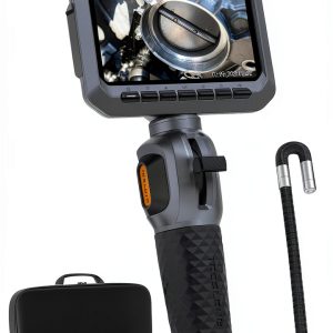Teslong Two-Way Articulating Borescope, 5.5mm Slim Probe, 5.0'' Industrial Endoscope with Light, 5FT Flexible Snake Scope for Automotive, HVAC & Mechanics-0
