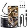 Endoscope Camera with Light, 1920P HD Borescope Camera for iPhone, 16.4 Ft Semi-Rigid Snake Camera - 8 Adjustable LEDs, IP67 Waterproof Inspection Tools for iOS and Android, Cool Gadgets for Men-0