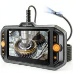 Teslong Dual Lens Endoscope with Light, Mechanic Borescope Inspection Camera, Fiber Optic Scope, Flexible Snake Probe for Automotive, HVAC, Wall & Home Inspections (16.5FT)-0