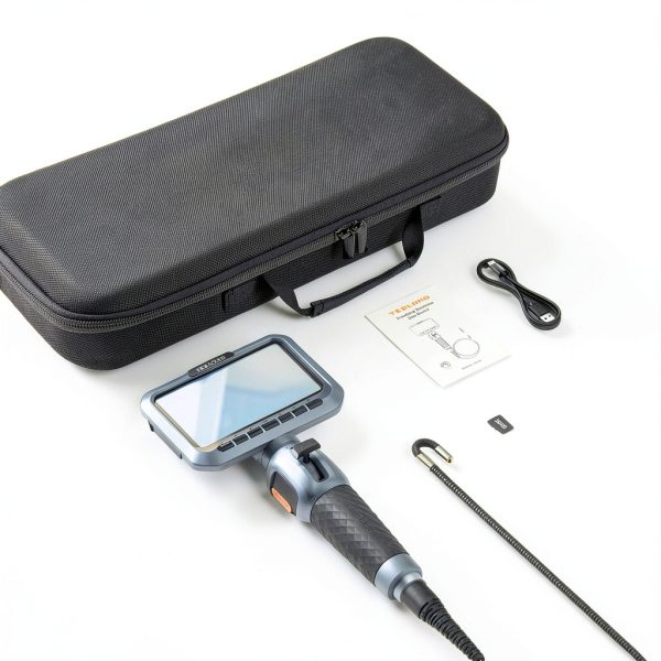 Teslong Two-Way Articulating Borescope, 5.5mm Slim Probe, 5.0'' Industrial Endoscope with Light, 5FT Flexible Snake Scope for Automotive, HVAC & Mechanics-8