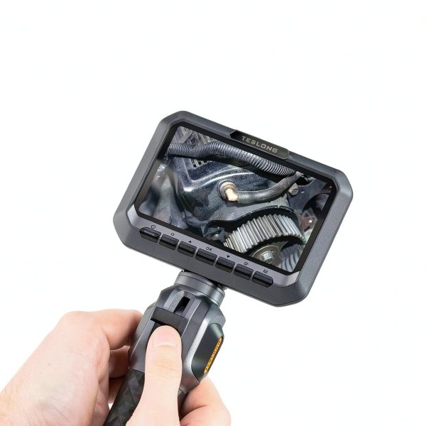 Teslong Two-Way Articulating Borescope, 5.5mm Slim Probe, 5.0'' Industrial Endoscope with Light, 5FT Flexible Snake Scope for Automotive, HVAC & Mechanics-3