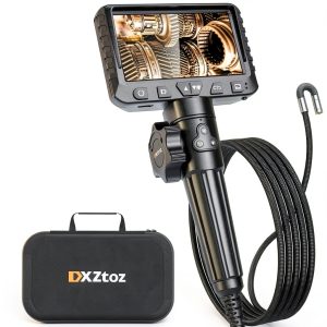 DXZtoz Two-Way Articulating Borescope with 0.33in Camera 5.5ft Display-0