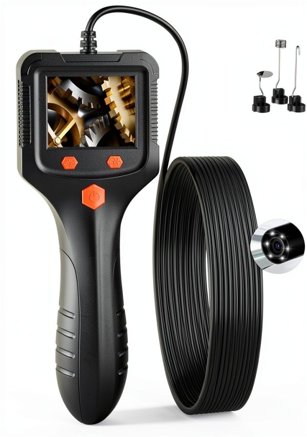Daxiongmao Borescope，Endoscope Camera with Light, 1080P HD Borescope Tools with 8 Adjustable LED Lights, Endoscope with 11.5ft Semi-Rigid Snake Camera, Gadgets for Men-0