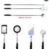 4PCS Telescoping Inspection Mirror LED Lighted Inspection Mirror for Mechanic Checking Vehicle, Car, Eyelashes, Mouth, Small Parts Observation (Extendable, Rectangle & Round)-1